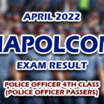 NAPOLCOM Exam Result April 2022 4TH CLASS