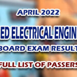 Registered Electrical Engineer REE Board Exam Result April 2022 FULL LIST