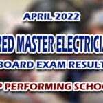 Registered Master Electrician RME Board Exam Result April 2022 TOP PERFORMING SCHOOLS