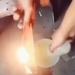 TikToker burning money