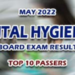 Dental Hygienist Board Exam Result May 2022 TOP 10 PASSERS