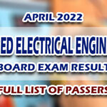 Registered Electrical Engineer REE Board Exam Result April 2022 FULL LIST