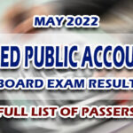 Certified Public Accountant CPA Licensure Exam Result May 2022 FULL LIST OF PASSERS