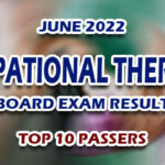 June 2022 Occupational Therapist Board Exam Result TOP 10 PASSERS