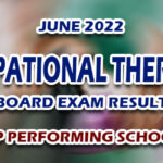 June 2022 Occupational Therapist Board Exam Result TOP PERFORMING SCHOOLS
