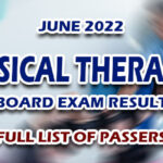 June 2022 Physical Therapist Board Exam Result FULL LIST