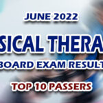 June 2022 Physical Therapist Board Exam Result TOP 10 PASSERS