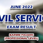 CSE RESULTS 2022 — Civil Service Exam Result June 2022 BARMM PASSERS (PROFESSIONAL LEVEL)