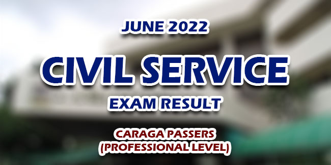 Cse Results Civil Service Exam Result June Caraga Passers