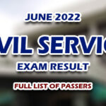 CSE RESULTS 2022 — Civil Service Exam Result June 2022 FULL LIST OF PASSERS