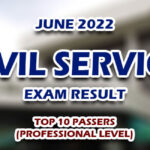 CSE RESULTS 2022 — Civil Service Exam Result June 2022 TOP 10 PASSERS (PROFESSIONAL LEVEL)