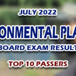 July 2022 Environmental Planner Board Exam Result TOP 10 PASSERS
