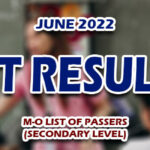 LET Results June 2022 SECONDARY (M-O) PASSERS