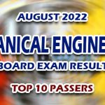 Mechanical Engineering Board Exam Result August 2022 - TOP 10
