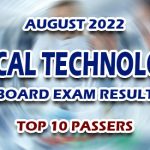 Medical Technologist Board Exam Result August 2022 TOP 10 PASSERS