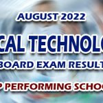 Medical Technologist Board Exam Result August 2022 TOP PERFORMING SCHOOLS