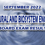 Agricultural and Biosystem Engineering Board Exam Result September 2022 - RELEASE DATE