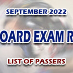 RME Board Exam Result September 2022 - LIST OF PASSERS