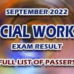 Social Worker Exam Result September 2022 - FULL LIST