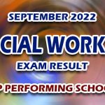 Social Worker Exam Result September 2022 - TOP PERFORMING SCHOOLS