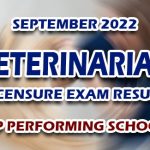 Veterinarian Licensure Exam Result September 2022 - TOP PERFORMING SCHOOLS