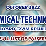 Chemical Technician Board Exam Result October 2022 - FULL LIST