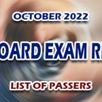 ECE Board Exam Result October 2022 - LIST OF PASSERS
