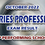 Fisheries Professional Exam Result October 2022 -TOP PERFORMING SCHOOLS
