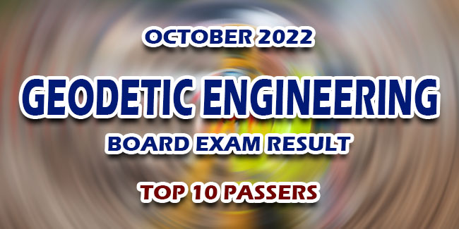 Geodetic Engineering Board Exam Result October 2022 Top 10 Passers 7023