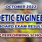 Geodetic Engineering Board Exam Result October 2022 - TOP PERFORMING SCHOOLS