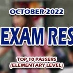 LET Exam Result October 2022 TOP 10 PASSERS (ELEMENTARY)