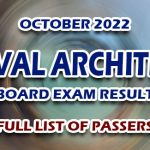 Naval Architect Board Exam Result October 2022 - FULL LIST