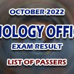 Penology Officer Exam Result October 2022 - LIST OF PASSERS