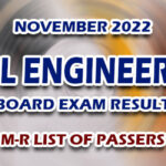 Civil Engineering Board Exam Result November 2022 M-R LIST OF PASSERS