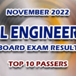 Civil Engineering Board Exam Result November 2022 - TOP 10 PASSERS