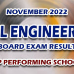 Civil Engineering Board Exam Result November 2022 - TOP PERFORMING SCHOOLS