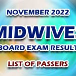 Midwives Board Exam Result November 2022 - LIST OF PASSERS