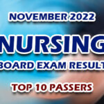 Nursing Board Exam Result November 2022 - TOP 10 PASSERS