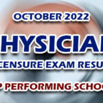 Physician Licensure Exam Result October 2022 - TOP PERFORMING SCHOOLS