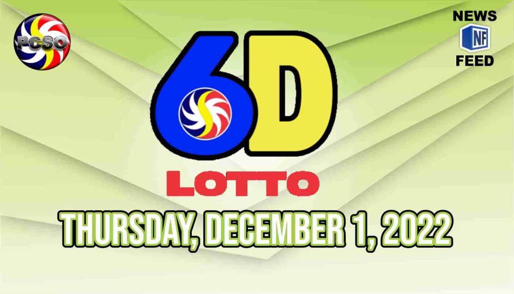 6D Lotto Result, Thursday, December 1, 2022 – Official PCSO Lotto Results