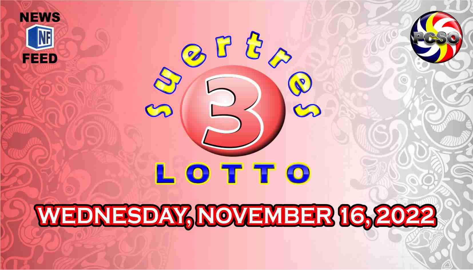 SWERTRES RESULT, Wednesday, November 16, 2022 – Official PCSO Lotto Results