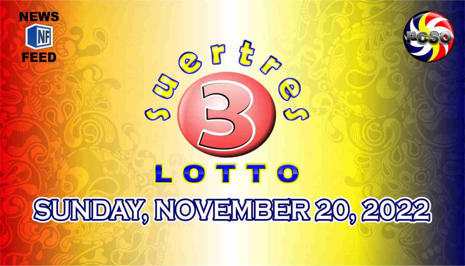 SWERTRES RESULT, Sunday, November 20, 2022 – Official PCSO Lotto Results