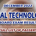 Dental Technologist Board Exam Result December 2022 - FULL LIST