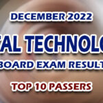 Dental Technologist Board Exam Result December 2022 - TOP 10 PASSERS