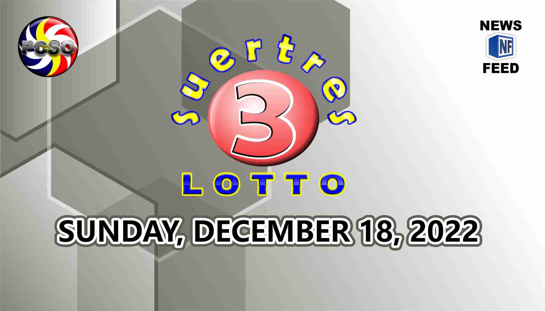 SWERTRES RESULT, Sunday, December 18, 2022 – Official PCSO Lotto Results