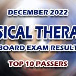 Physical Therapist Board Exam Result December 2022 - TOP 10 PASSERS