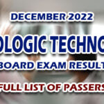 Radiologic Technology Board Exam Result December 2022 - FULL LIST