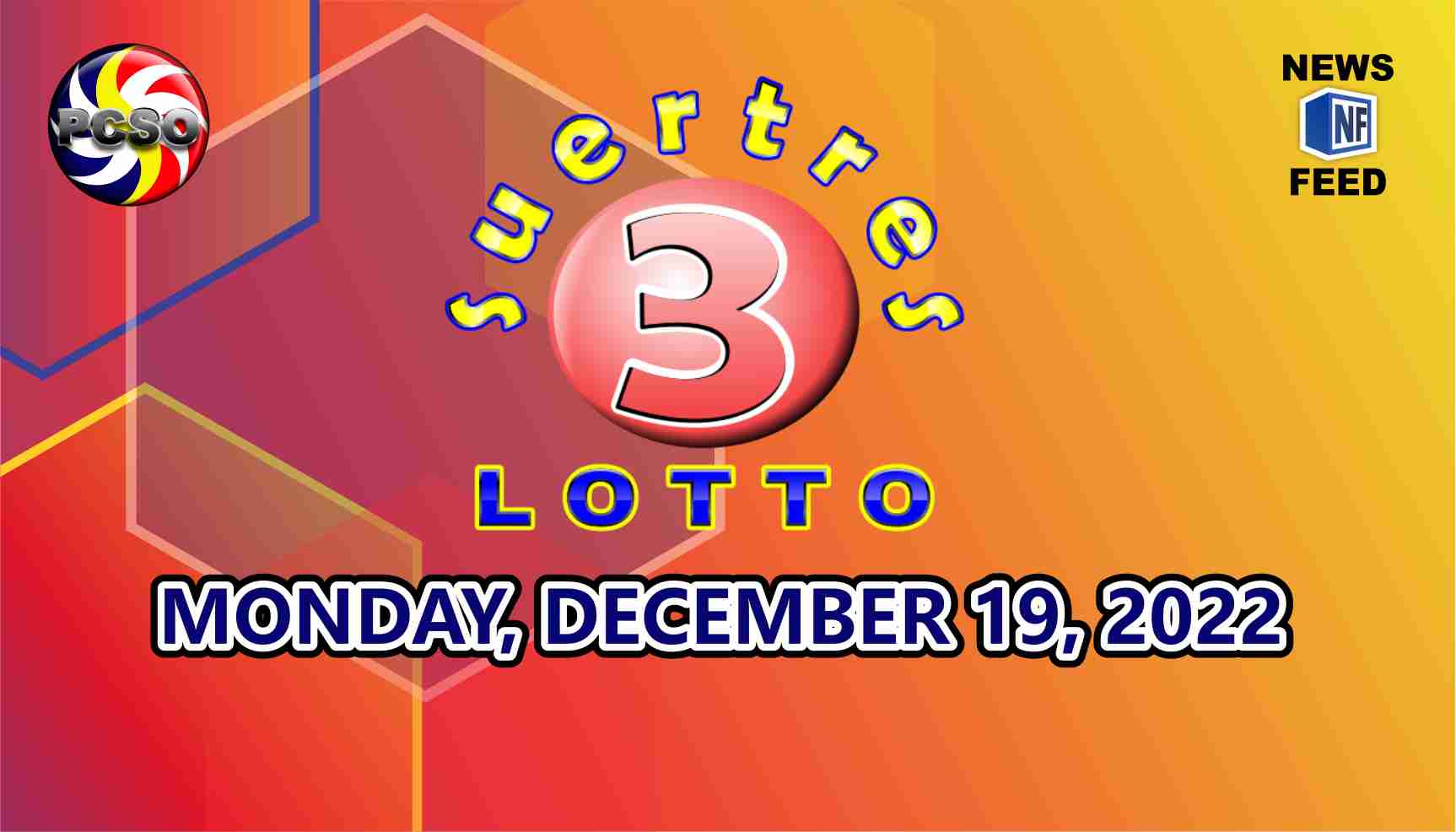 SWERTRES RESULT, Monday, December 19, 2022 Official PCSO Lotto Results