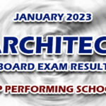 Architect Board Exam Result January 2023 - TOP PERFORMING SCHOOLS