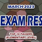 LET Exam Result March 2023 - TOP 10 PASSERS (Elementary)